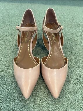 Enzo Angiolini Eagalan Blush Pink D’Orsay Pointed Toe Heels Size 7.5